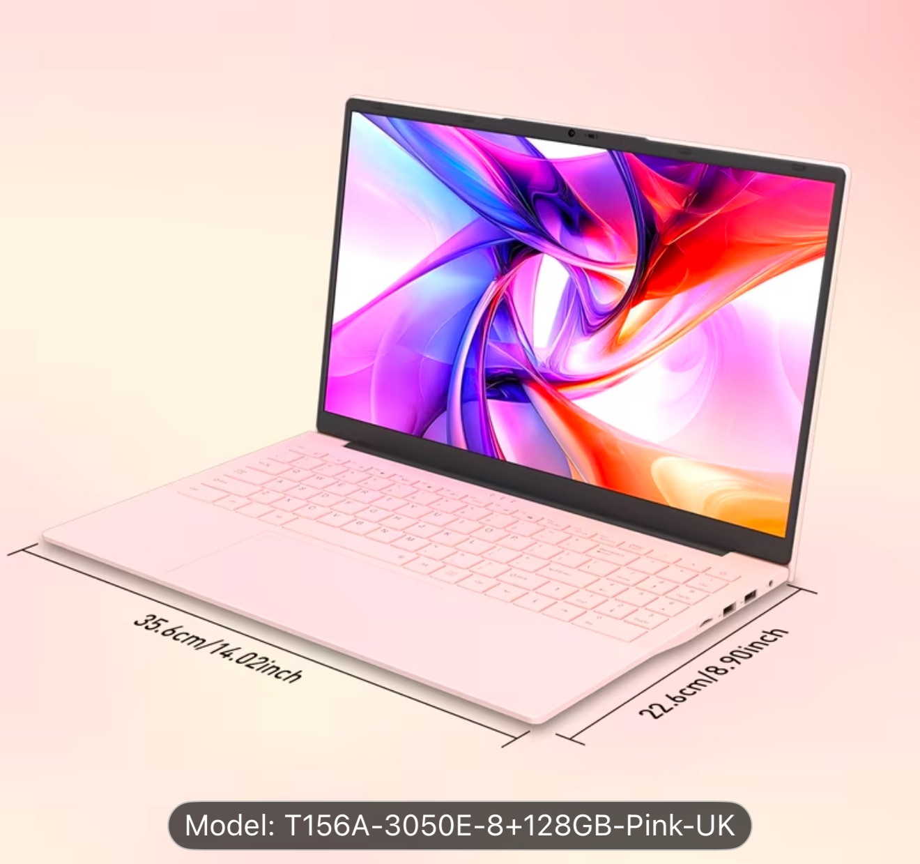 Auusda 15.6-inch Pink Laptop