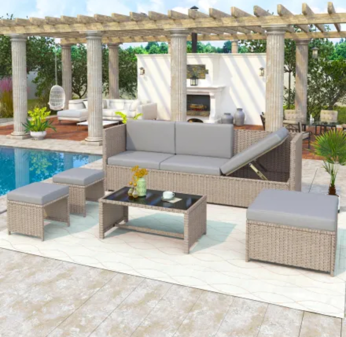4-6 Seater Garden Lounge Set