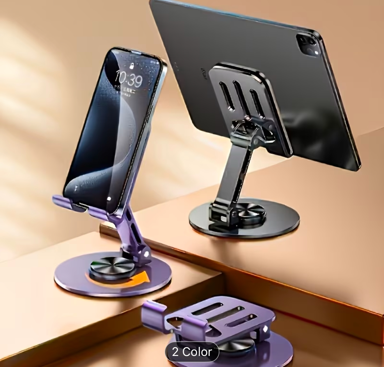 Degree Rotating Metal Stand for Phones And Tablets,